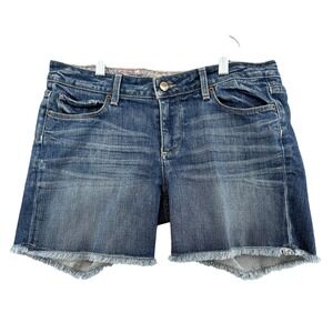 Paige Jimmy Jimmy Denim Shorts‎ Frayed Hem Distressed Blue Jean Shorts Size 27